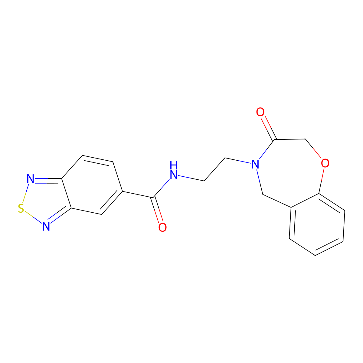 N-(2-(3-oxo-2,3-dihydrobenzo[f][1,4]oxazepin-4(5H)-yl)ethyl)benzo[c][1,2,5]thiadiazole-5-carboxamide molecular structure, CAS 1903685-12-0