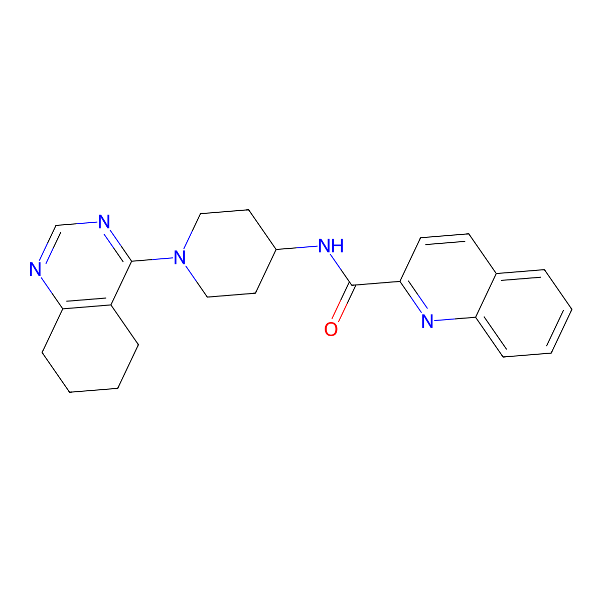 N-[1-(5,6,7,8-tetrahydroquinazolin-4-yl)piperidin-4-yl]quinoline-2-carboxamide molecular structure, CAS 1903685-69-7