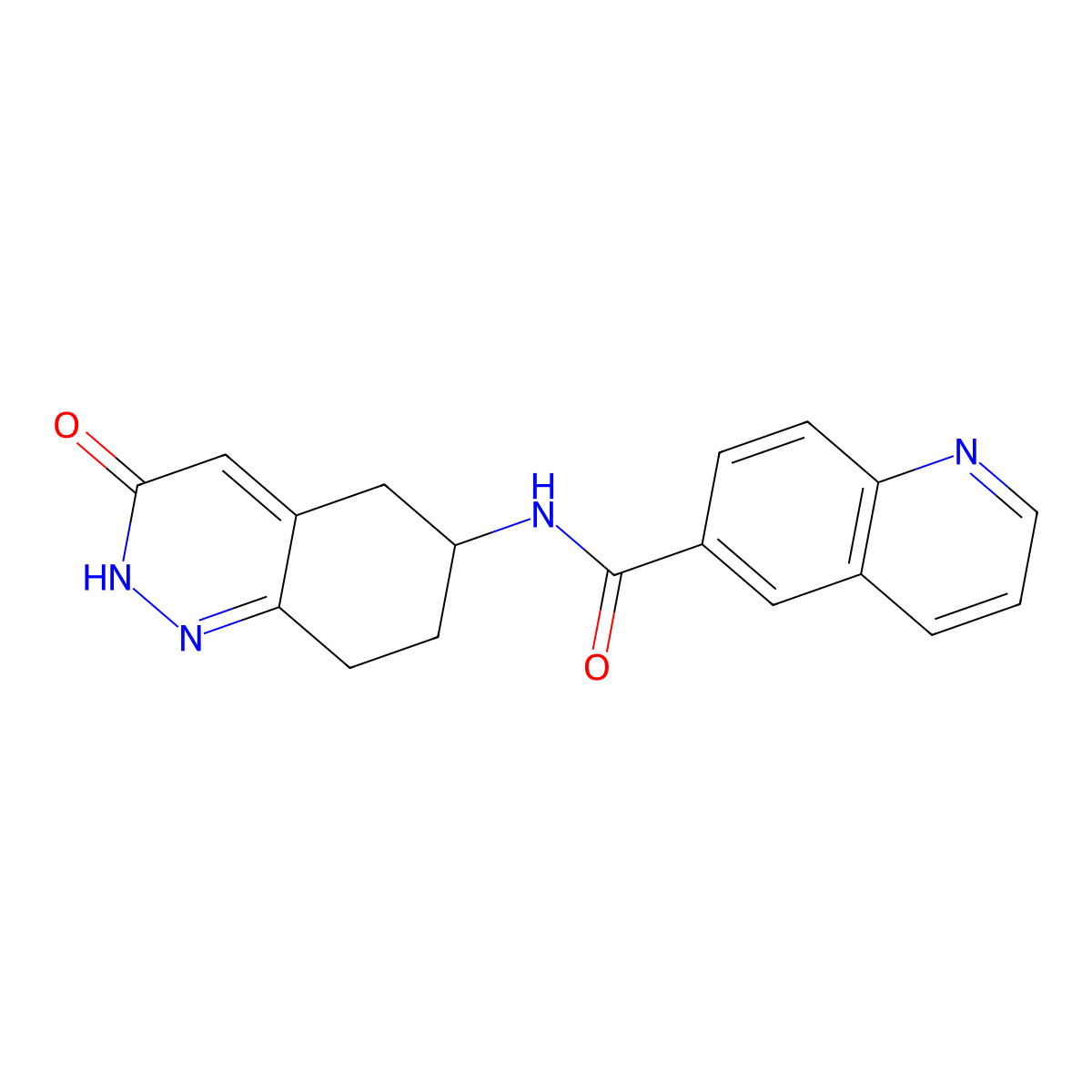 N-(3-oxo-2,3,5,6,7,8-hexahydrocinnolin-6-yl)quinoline-6-carboxamide molecular structure, CAS 1903685-94-8