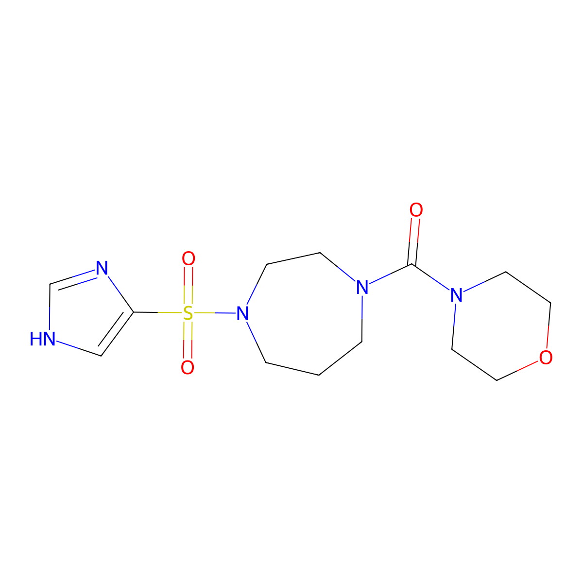 1-(1H-imidazole-4-sulfonyl)-4-(morpholine-4-carbonyl)-1,4-diazepane molecular structure, CAS 1903693-47-9