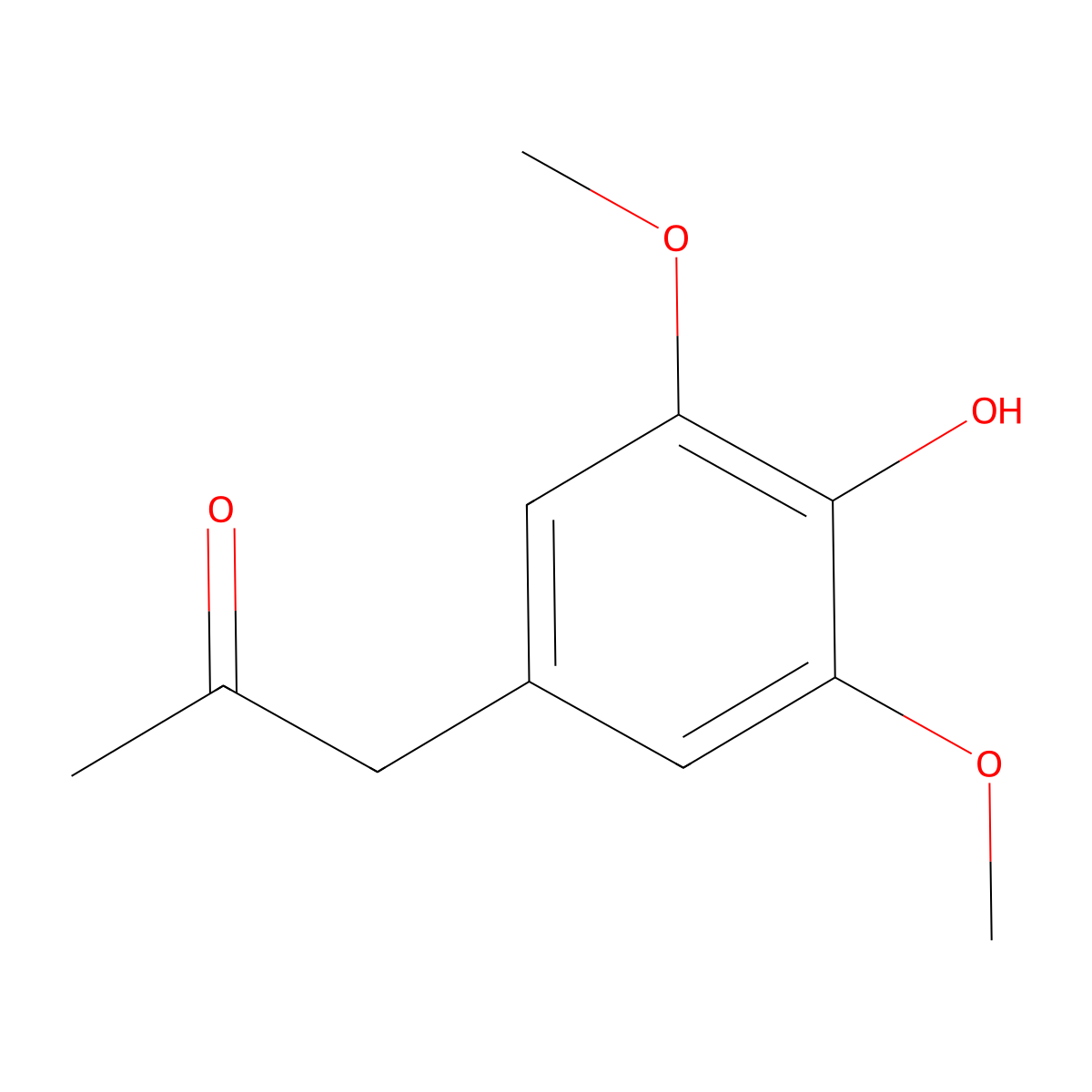 2-Propanone, 1-(4-hydroxy-3,5-dimethoxyphenyl)- molecular structure, CAS 19037-58-2
