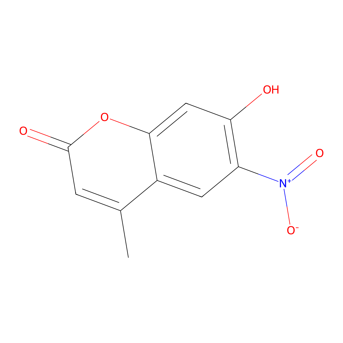 7-Hydroxy-4-methyl-6-nitrocoumarin molecular structure, CAS 19037-68-4