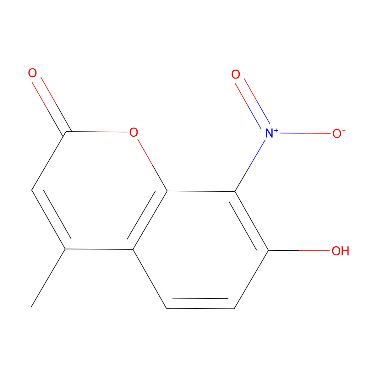 7-Hydroxy-4-methyl-8-nitrocoumarin molecular structure, CAS 19037-69-5