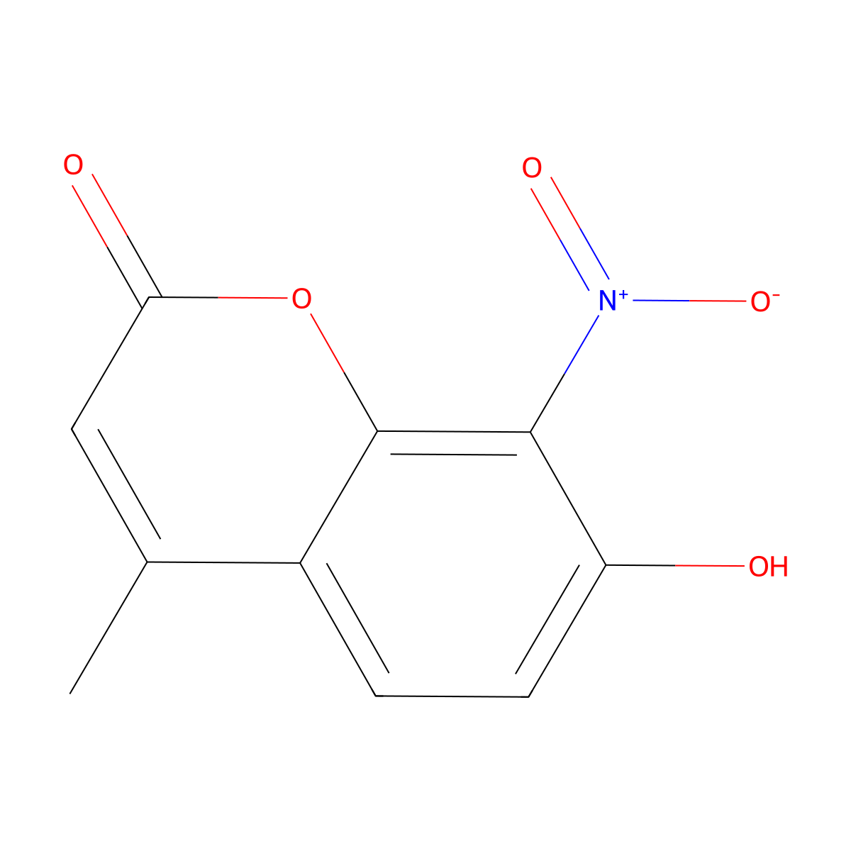 7-Hydroxy-4-methyl-8-nitrocoumarin molecular structure, CAS 19037-69-5