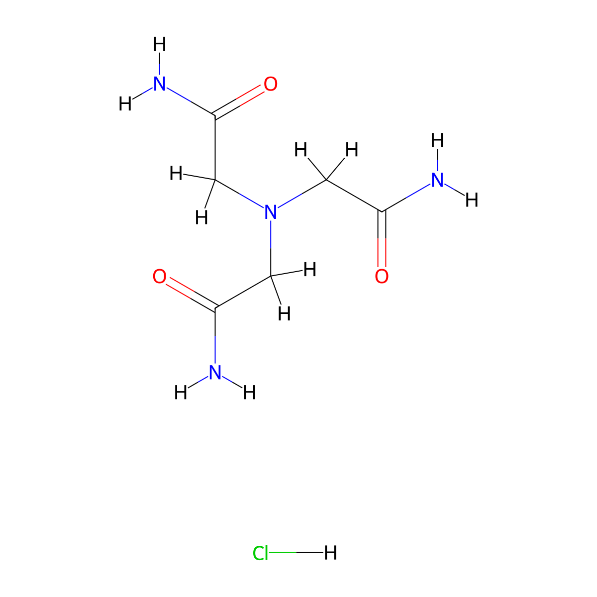 2,2',2''-Nitrilotris(acetamide) monohydrochloride molecular structure, CAS 19037-75-3