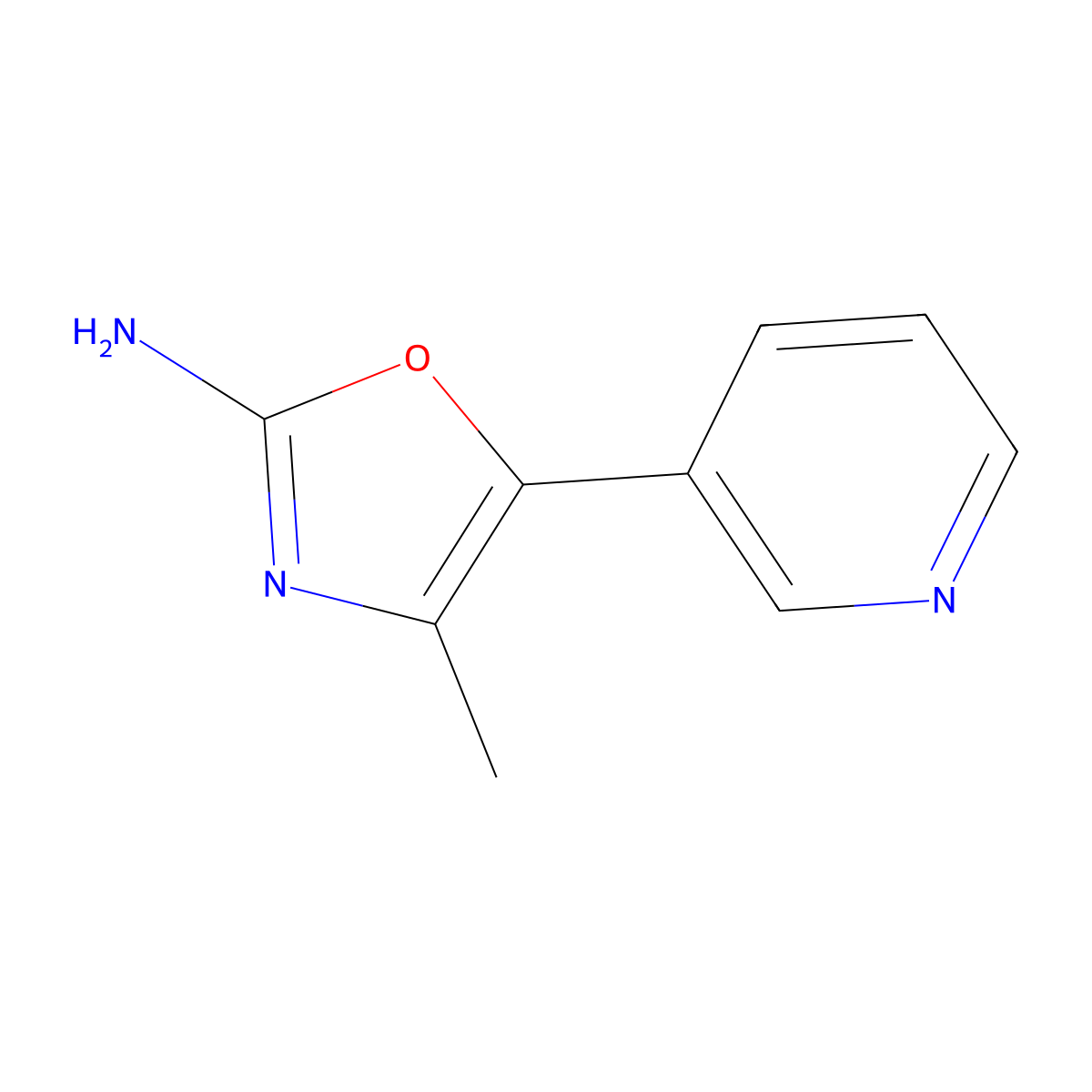 4-Methyl-5-(pyridin-3-yl)-1,3-oxazol-2-amine molecular structure, CAS 1903701-61-0