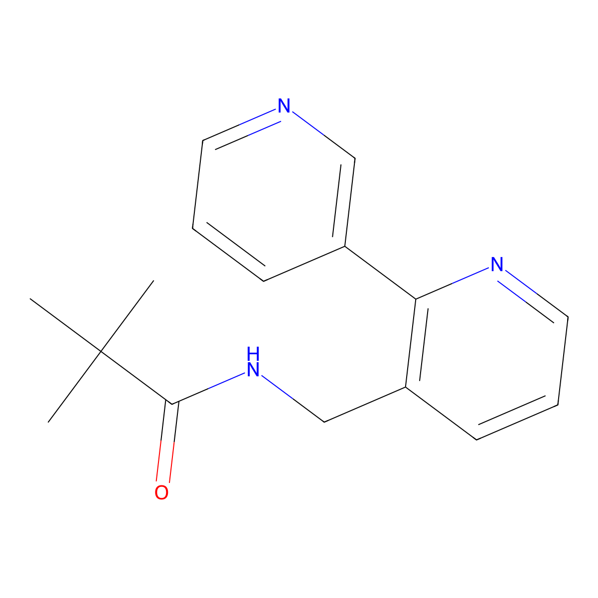 N-({[2,3'-bipyridine]-3-yl}methyl)-2,2-dimethylpropanamide molecular structure, CAS 1903704-82-4