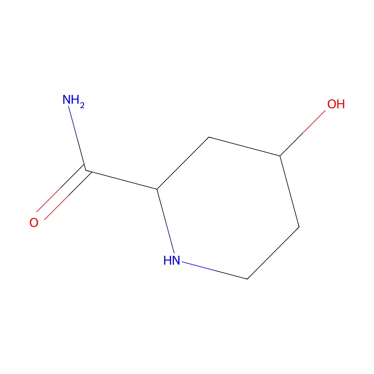 (2S,4R)-4-hydroxypiperidine-2-carboxamide molecular structure, CAS 1903709-79-4