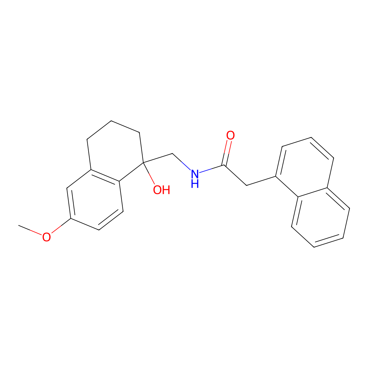N-[(1-hydroxy-6-methoxy-1,2,3,4-tetrahydronaphthalen-1-yl)methyl]-2-(naphthalen-1-yl)acetamide molecular structure, CAS 1903711-21-6