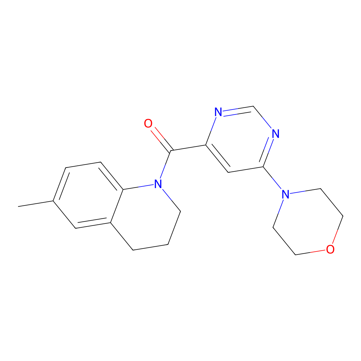 (6-methyl-3,4-dihydroquinolin-1(2H)-yl)(6-morpholinopyrimidin-4-yl)methanone molecular structure, CAS 1903711-63-6