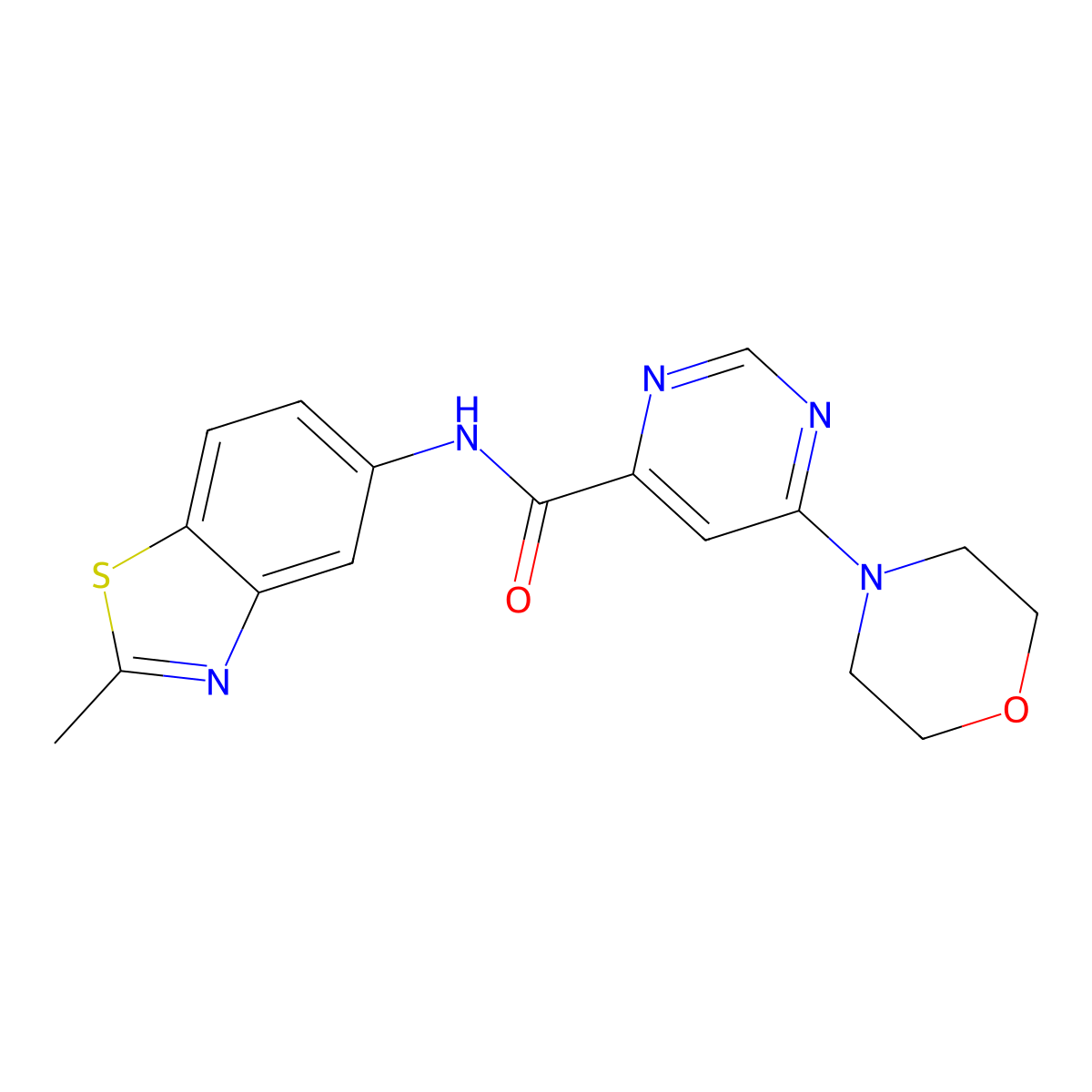 N-(2-methylbenzo[d]thiazol-5-yl)-6-morpholinopyrimidine-4-carboxamide molecular structure, CAS 1903711-74-9