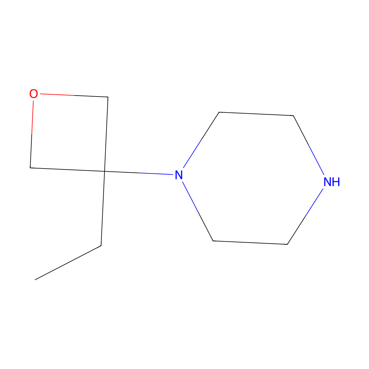 1-(3-Ethyloxetan-3-yl)piperazine molecular structure, CAS 1903713-56-3