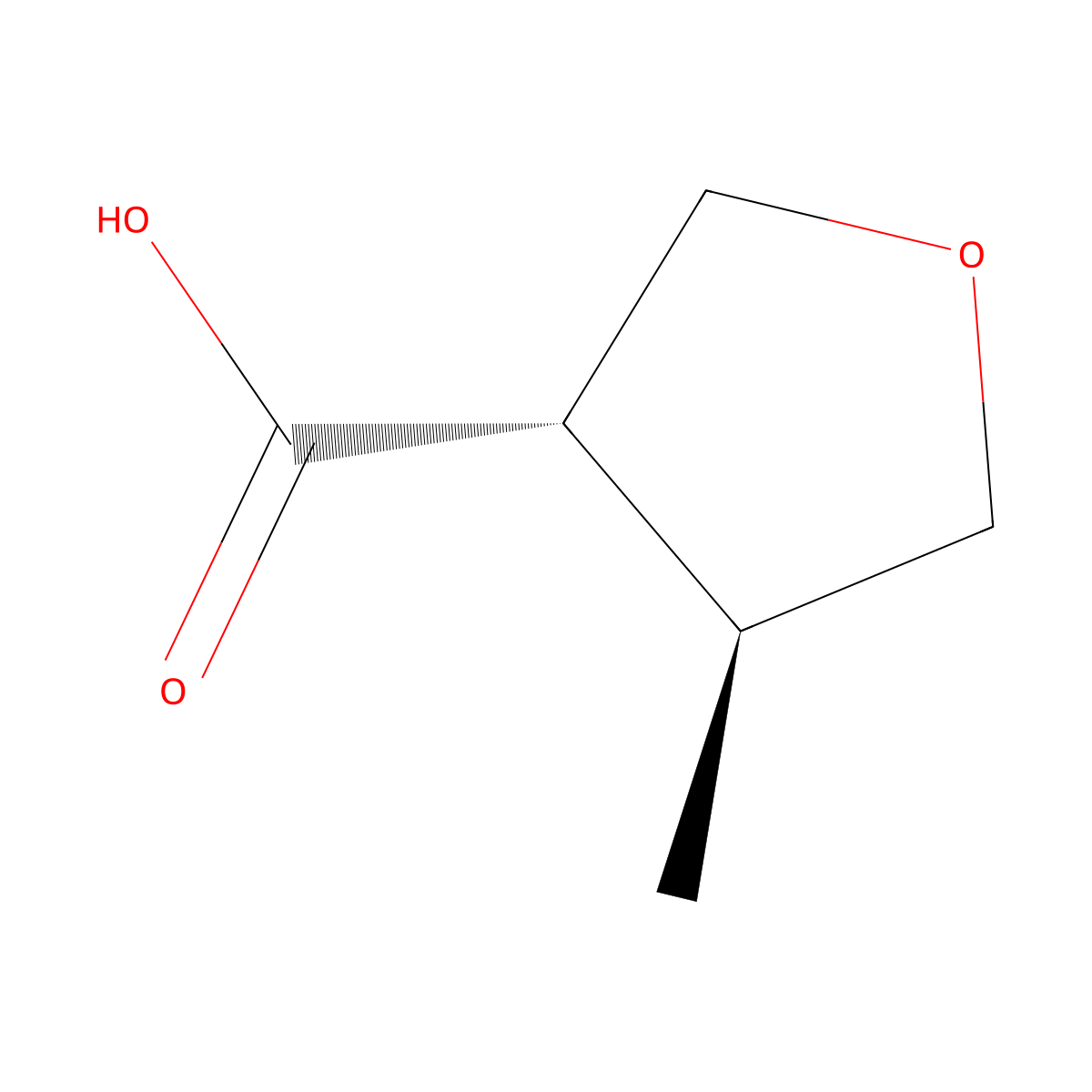 rac-(3R,4R)-4-methyloxolane-3-carboxylic acid molecular structure, CAS 1903713-96-1
