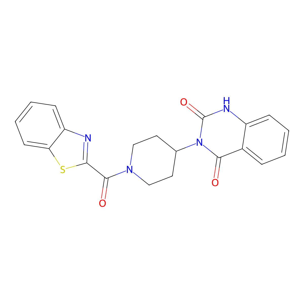 3-(1-(benzo[d]thiazole-2-carbonyl)piperidin-4-yl)quinazoline-2,4(1H,3H)-dione molecular structure, CAS 1903717-87-2