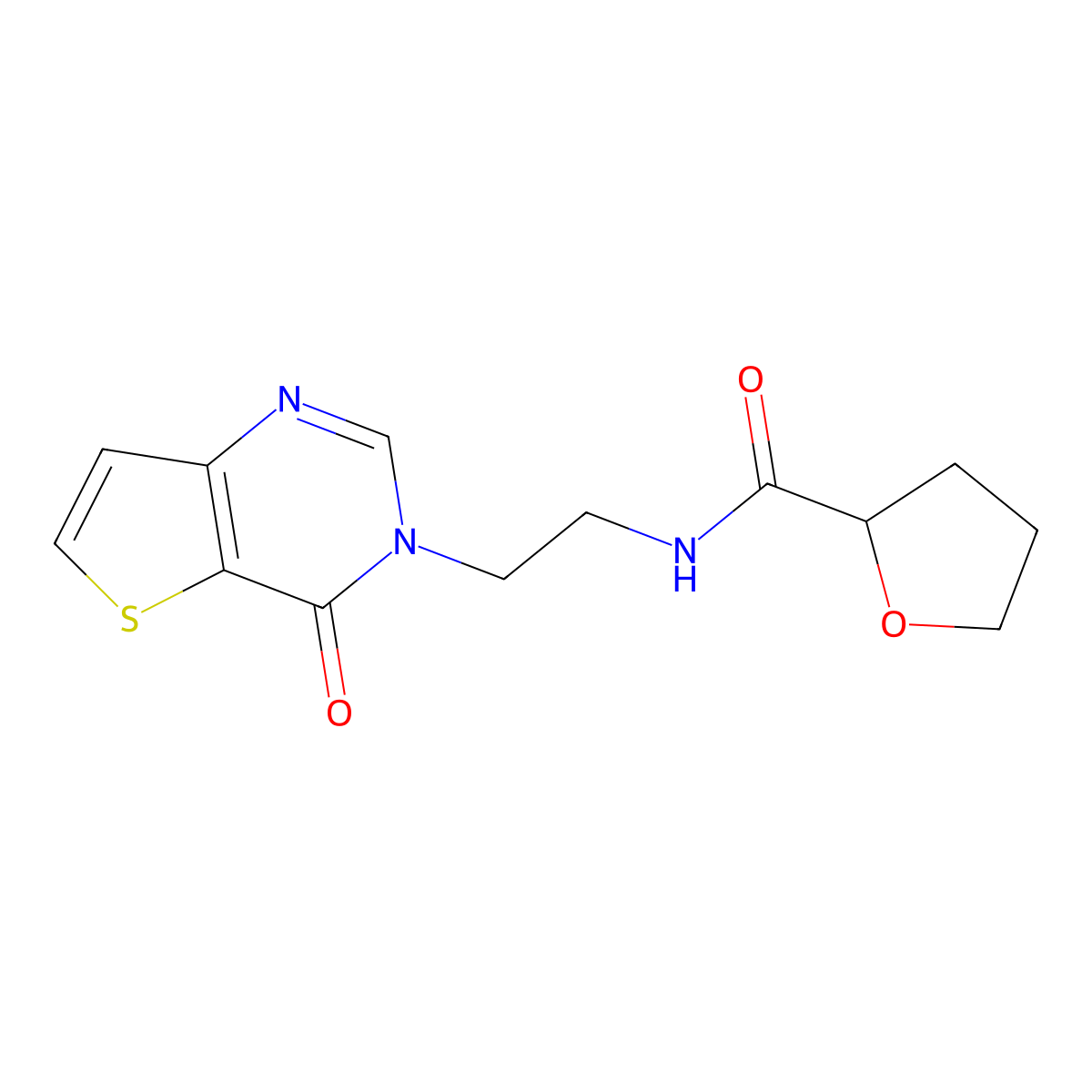 N-(2-(4-oxothieno[3,2-d]pyrimidin-3(4H)-yl)ethyl)tetrahydrofuran-2-carboxamide molecular structure, CAS 1903720-27-3