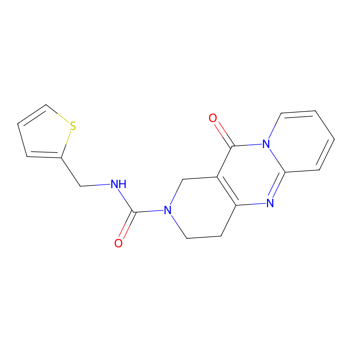 11-oxo-N-(thiophen-2-ylmethyl)-3,4-dihydro-1H-dipyrido[1,2-a:4',3'-d]pyrimidine-2(11H)-carboxamide molecular structure, CAS 1903720-52-4