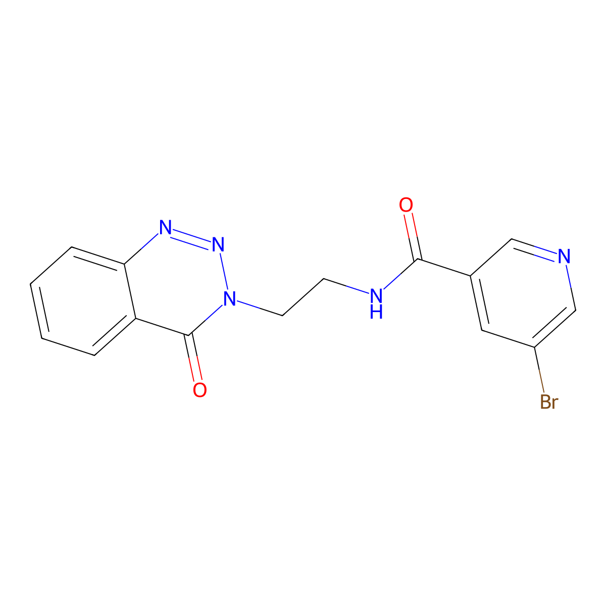 5-bromo-N-(2-(4-oxobenzo[d][1,2,3]triazin-3(4H)-yl)ethyl)nicotinamide molecular structure, CAS 1903722-20-2