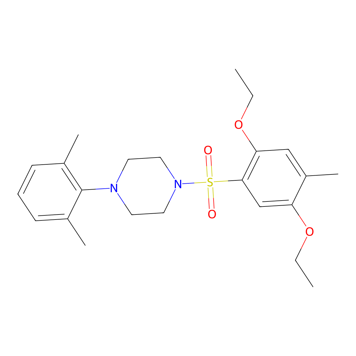 1-(2,5-Diethoxy-4-methylbenzenesulfonyl)-4-(2,6-dimethylphenyl)piperazine molecular structure, CAS 1903723-73-8