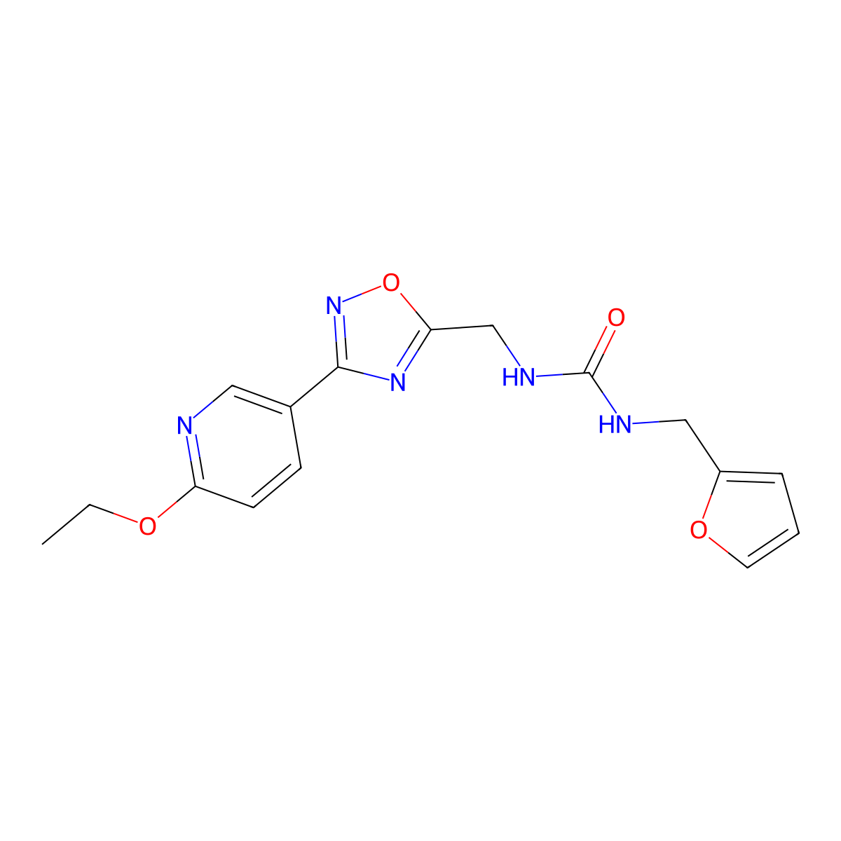 1-((3-(6-Ethoxypyridin-3-yl)-1,2,4-oxadiazol-5-yl)methyl)-3-(furan-2-ylmethyl)urea molecular structure, CAS 1903729-60-1