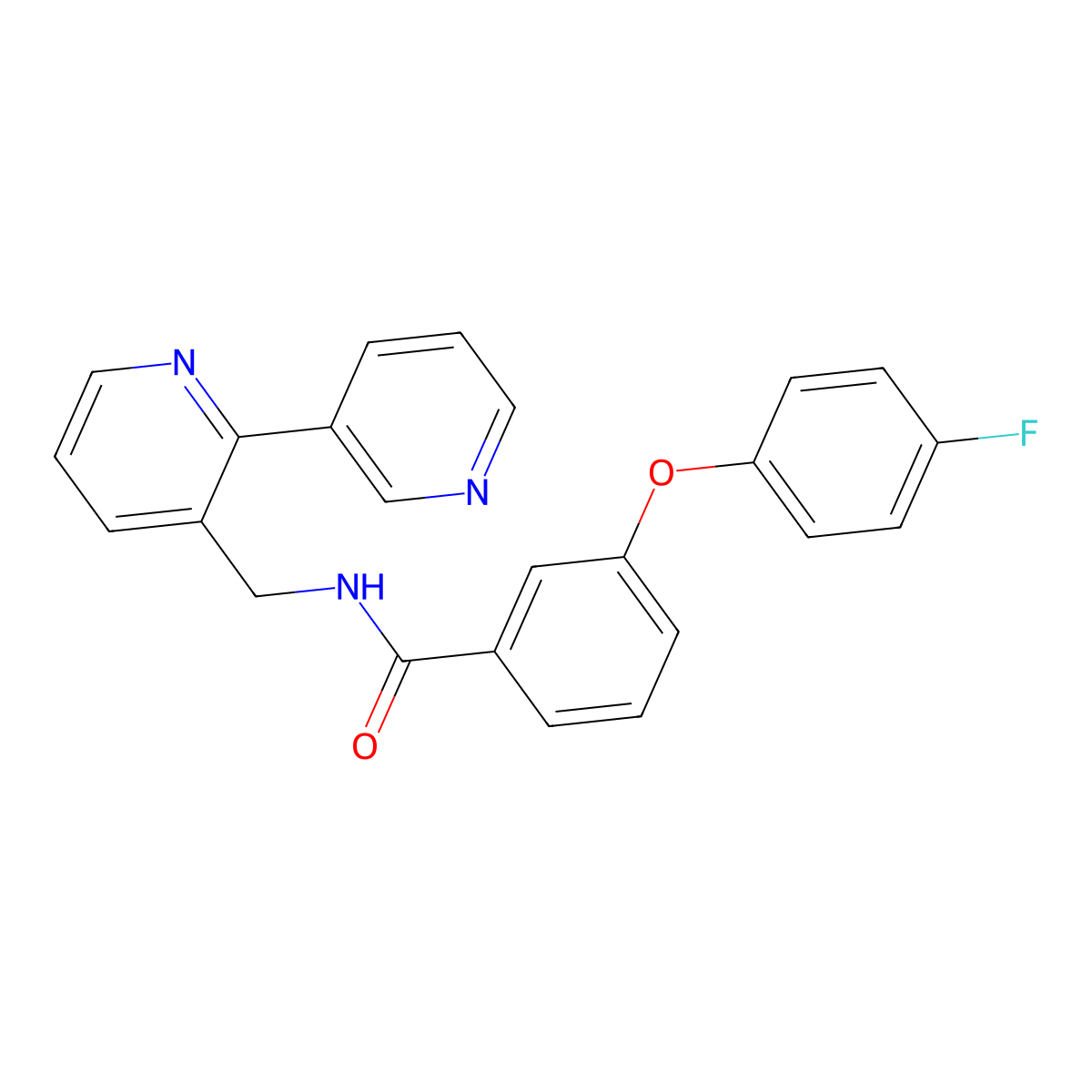 N-({[2,3'-bipyridine]-3-yl}methyl)-3-(4-fluorophenoxy)benzamide molecular structure, CAS 1903738-83-9