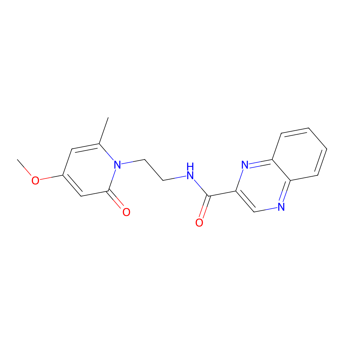 N-(2-(4-methoxy-6-methyl-2-oxopyridin-1(2H)-yl)ethyl)quinoxaline-2-carboxamide molecular structure, CAS 1903738-92-0