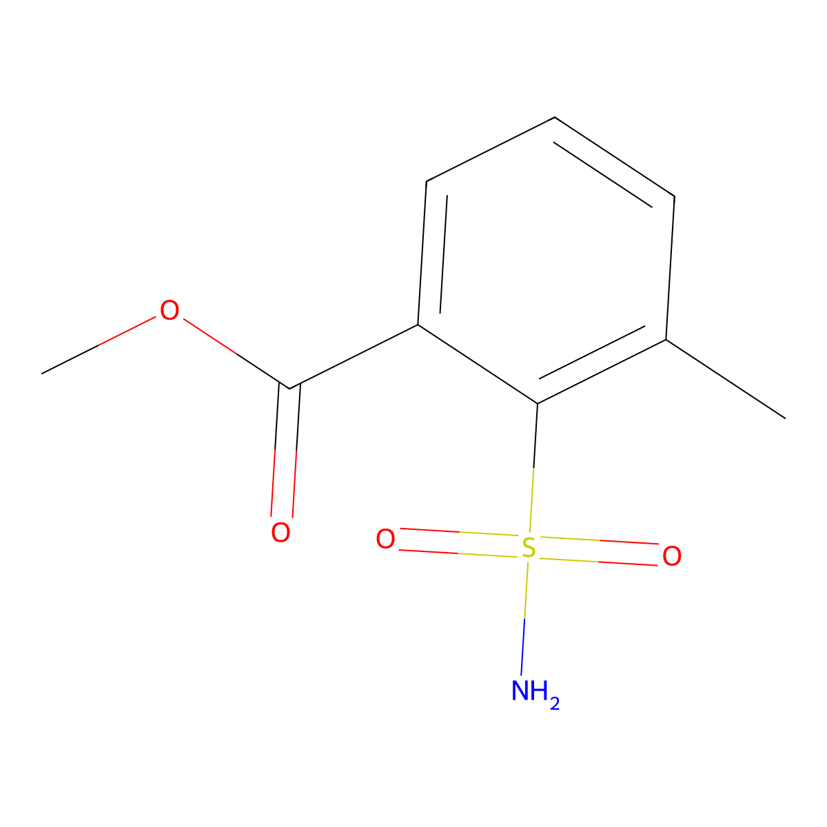 Methyl 3-methyl-2-sulfamoylbenzoate molecular structure, CAS 190374-95-9