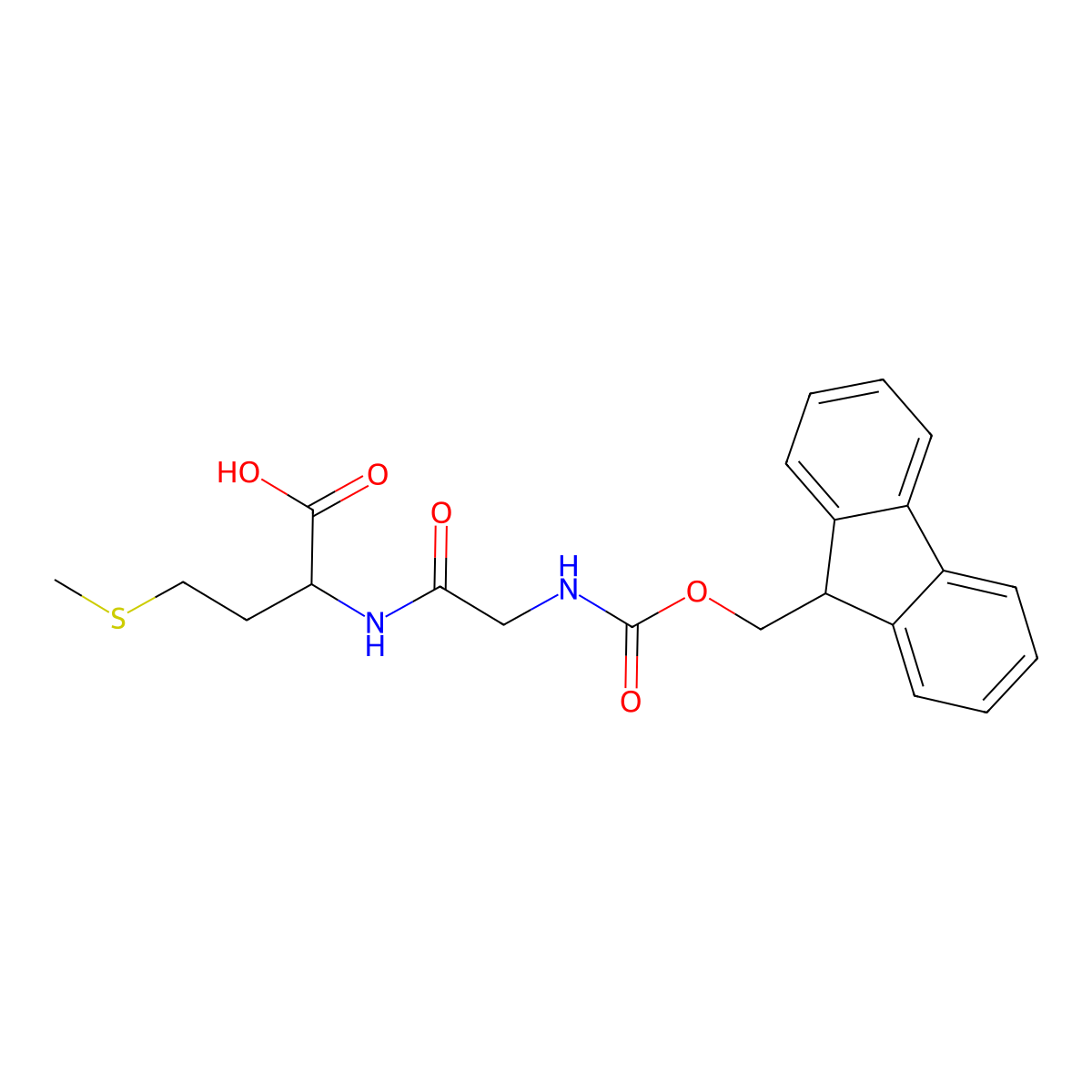 (2S)-2-[2-({[(9H-fluoren-9-yl)methoxy]carbonyl}amino)acetamido]-4-(methylsulfanyl)butanoic acid molecular structure, CAS 1903750-75-3