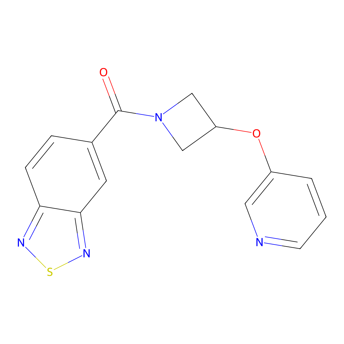 Benzo[c][1,2,5]thiadiazol-5-yl(3-(pyridin-3-yloxy)azetidin-1-yl)methanone molecular structure, CAS 1903752-19-1