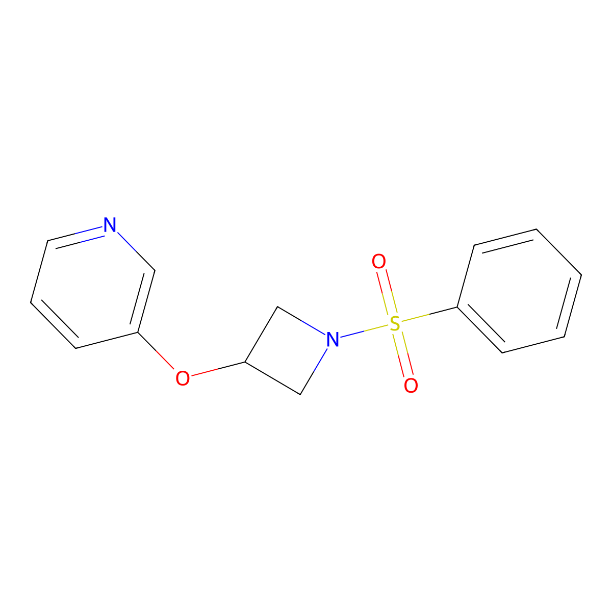 3-((1-(Phenylsulfonyl)azetidin-3-yl)oxy)pyridine molecular structure, CAS 1903752-80-6