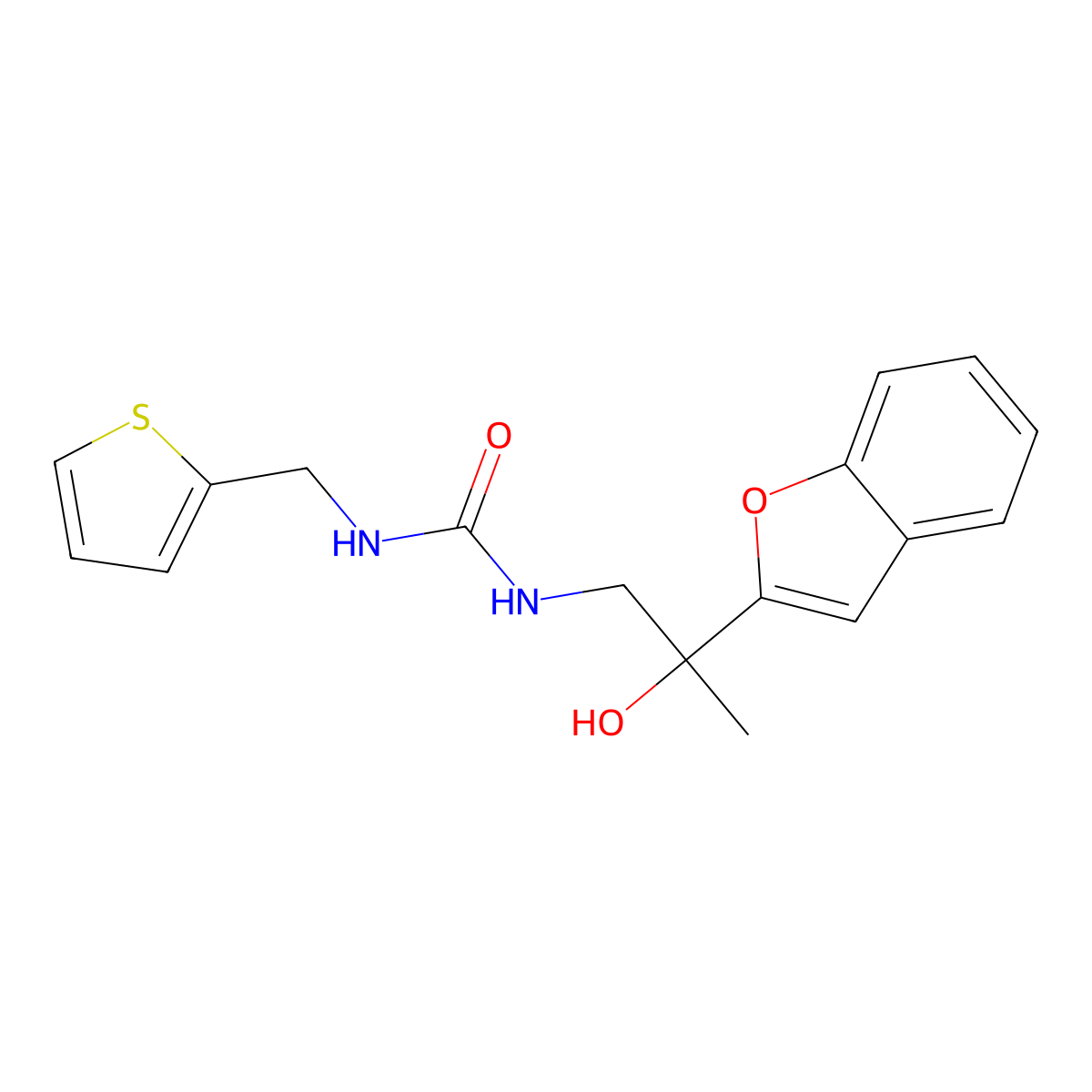 1-(2-(Benzofuran-2-yl)-2-hydroxypropyl)-3-(thiophen-2-ylmethyl)urea molecular structure, CAS 1903764-66-8