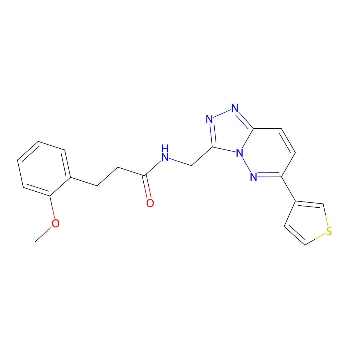 3-(2-methoxyphenyl)-N-((6-(thiophen-3-yl)-[1,2,4]triazolo[4,3-b]pyridazin-3-yl)methyl)propanamide molecular structure, CAS 1903765-30-9