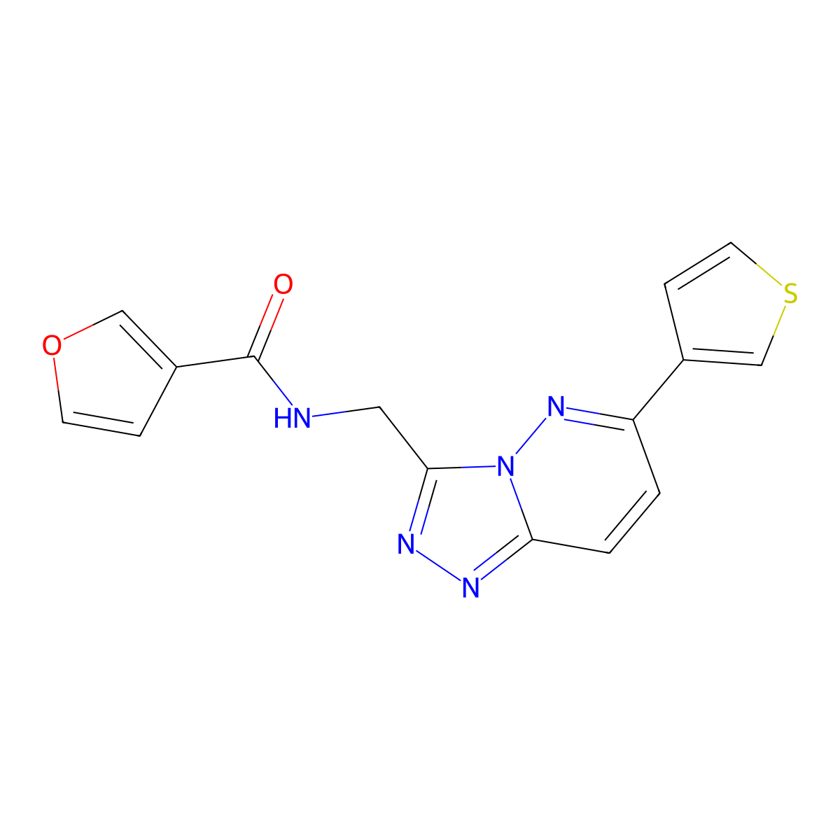 N-{[6-(thiophen-3-yl)-[1,2,4]triazolo[4,3-b]pyridazin-3-yl]methyl}furan-3-carboxamide molecular structure, CAS 1903765-35-4