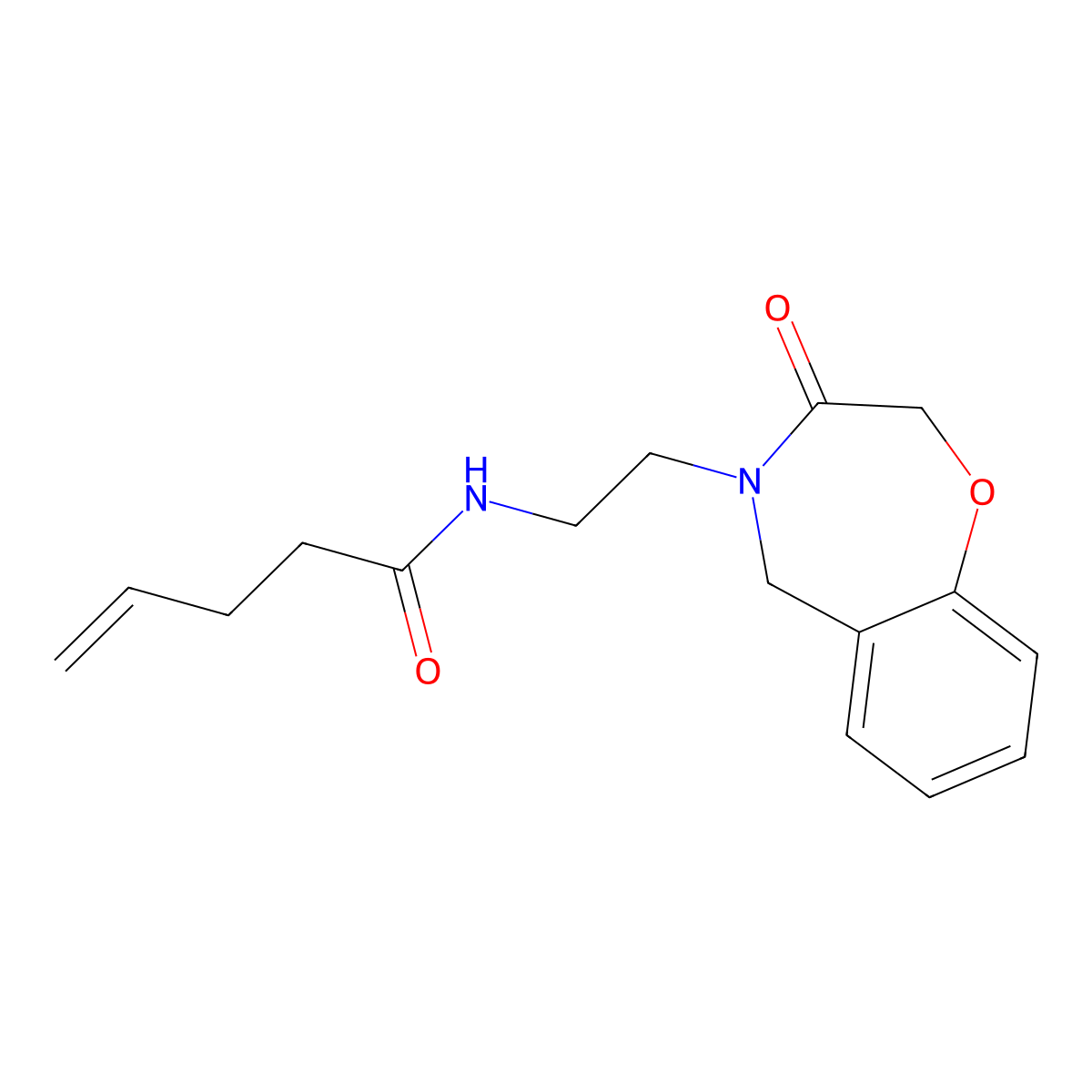 N-(2-(3-oxo-2,3-dihydrobenzo[f][1,4]oxazepin-4(5H)-yl)ethyl)pent-4-enamide molecular structure, CAS 1903766-13-1