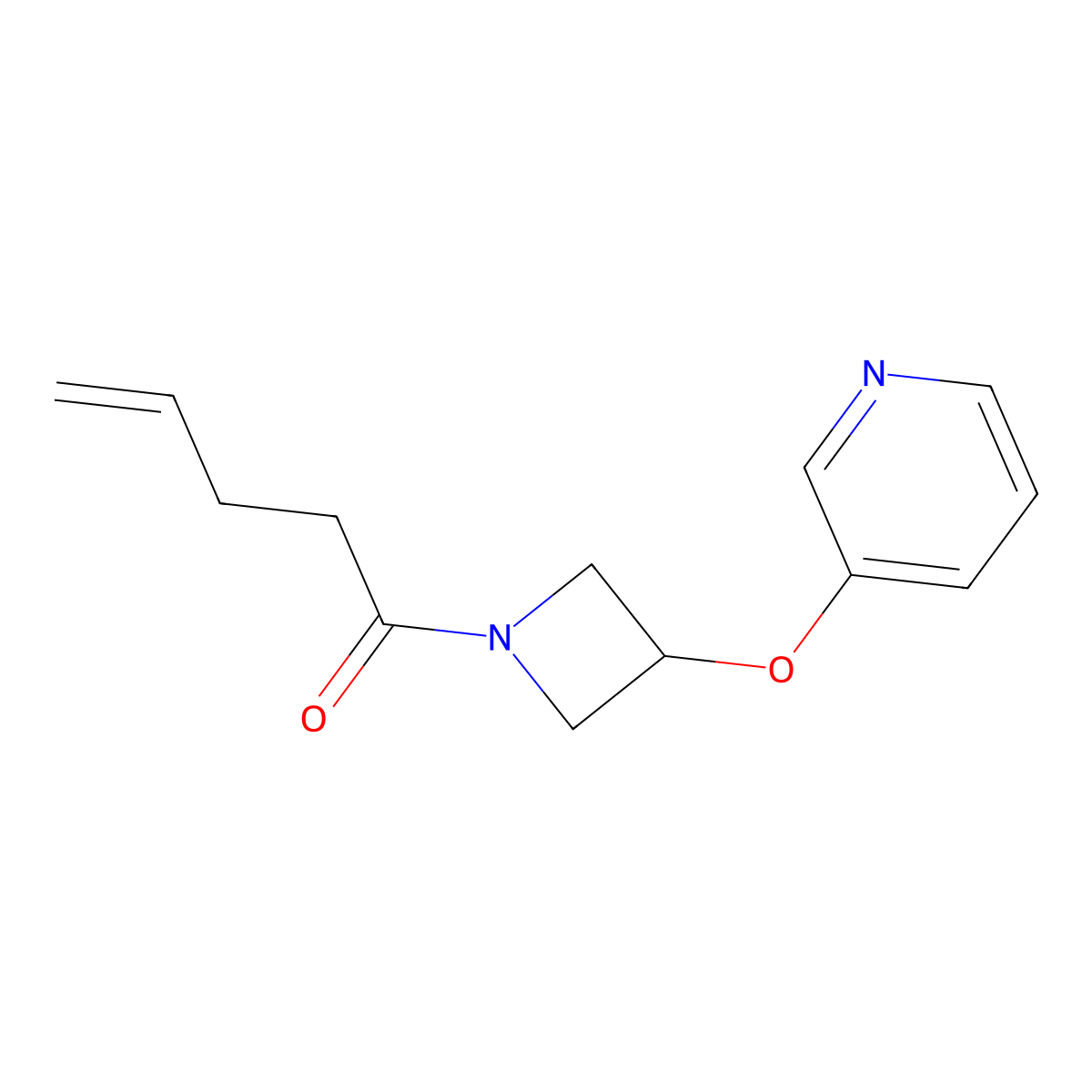1-[3-(Pyridin-3-yloxy)azetidin-1-yl]pent-4-en-1-one molecular structure, CAS 1903766-25-5