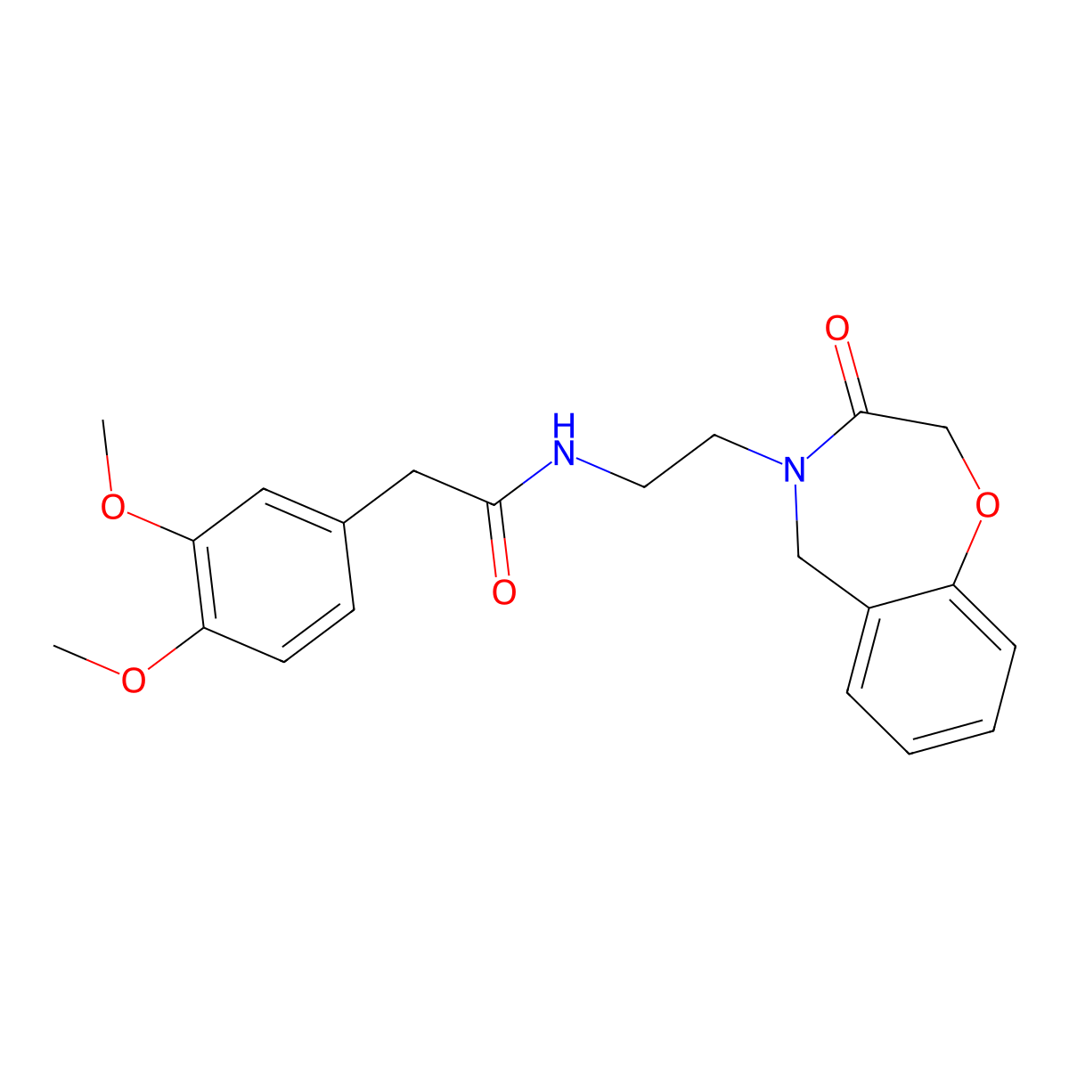 2-(3,4-dimethoxyphenyl)-N-(2-(3-oxo-2,3-dihydrobenzo[f][1,4]oxazepin-4(5H)-yl)ethyl)acetamide molecular structure, CAS 1903770-18-2