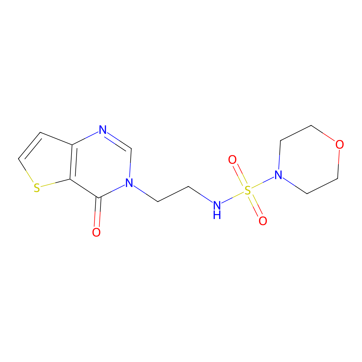 N-(2-(4-oxothieno[3,2-d]pyrimidin-3(4H)-yl)ethyl)morpholine-4-sulfonamide molecular structure, CAS 1903771-19-6