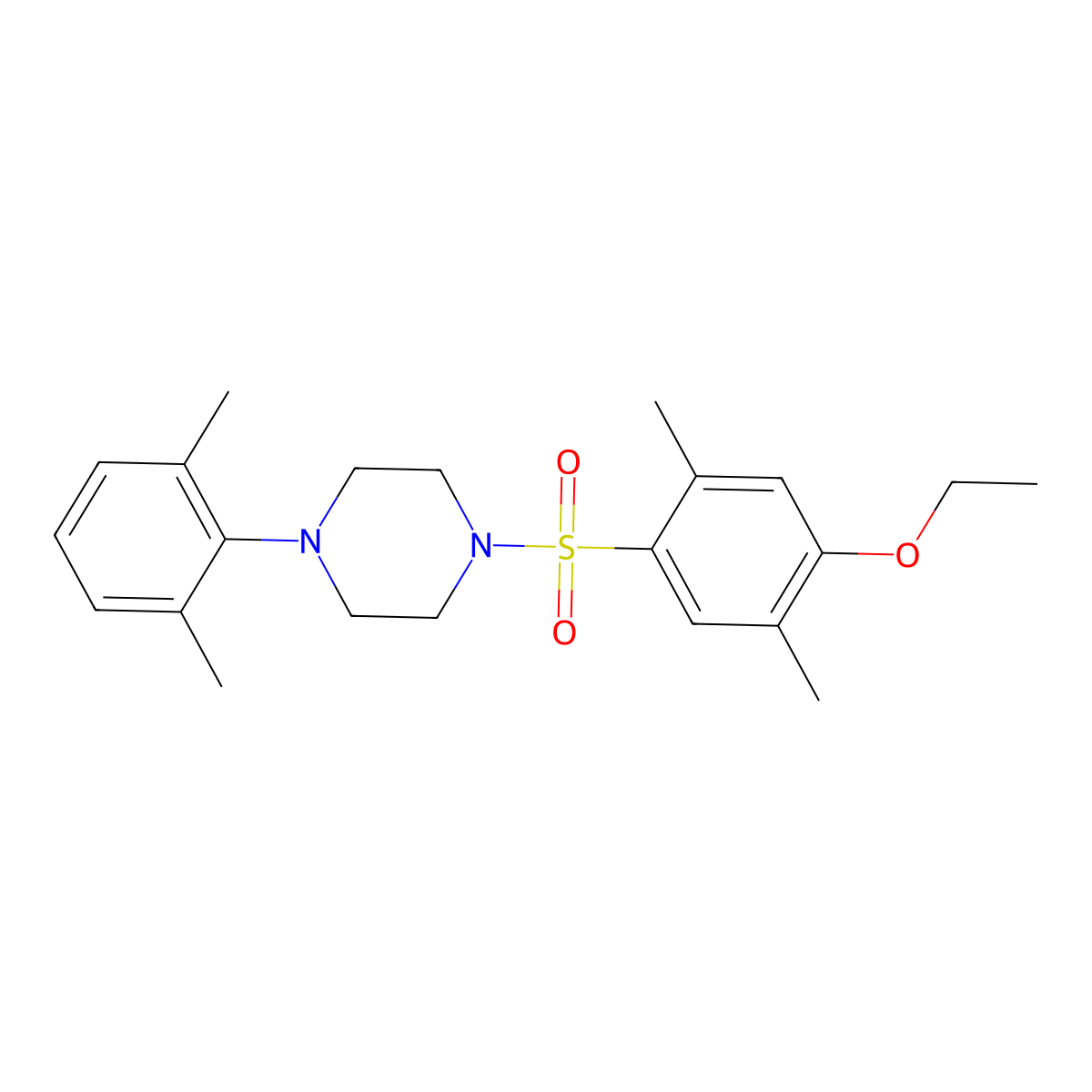 1-(2,6-Dimethylphenyl)-4-(4-ethoxy-2,5-dimethylbenzenesulfonyl)piperazine molecular structure, CAS 1903776-62-4