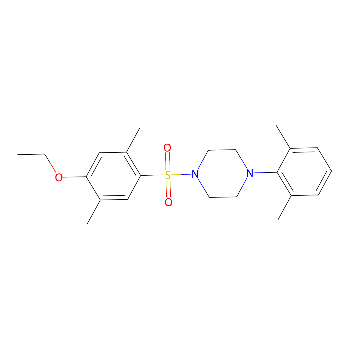 1-(2,6-Dimethylphenyl)-4-(4-ethoxy-2,5-dimethylbenzenesulfonyl)piperazine molecular structure, CAS 1903776-62-4