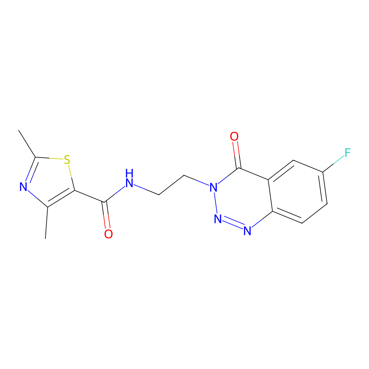 N-(2-(6-fluoro-4-oxobenzo[d][1,2,3]triazin-3(4H)-yl)ethyl)-2,4-dimethylthiazole-5-carboxamide molecular structure, CAS 1903777-09-2