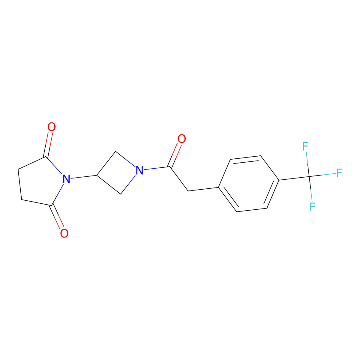 1-(1-{2-[4-(Trifluoromethyl)phenyl]acetyl}azetidin-3-yl)pyrrolidine-2,5-dione molecular structure, CAS 1903781-44-1