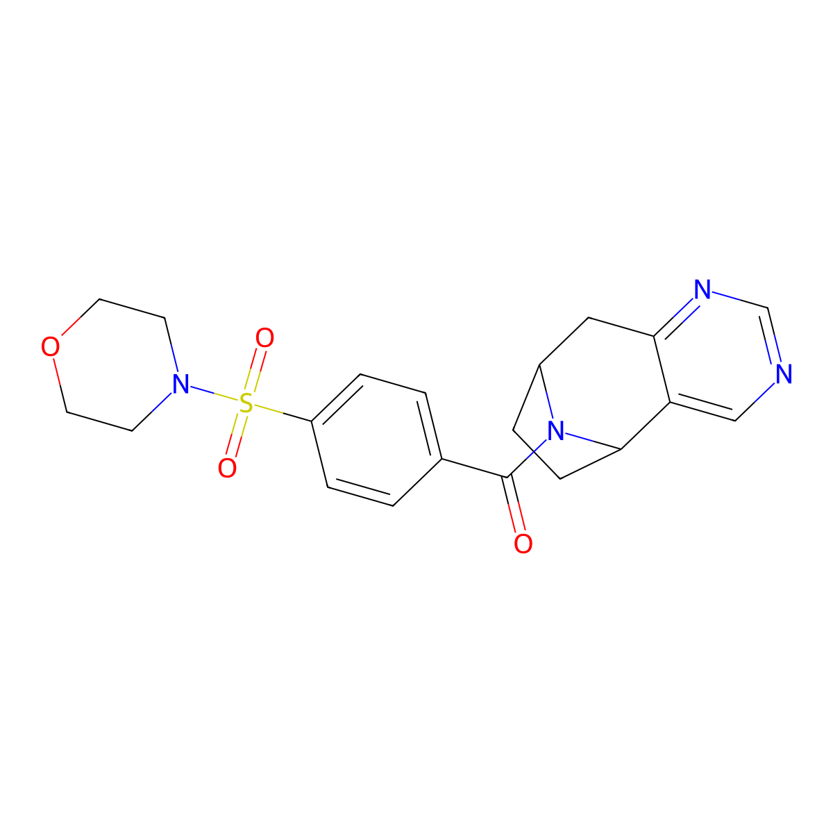 12-[4-(Morpholine-4-sulfonyl)benzoyl]-4,6,12-triazatricyclo[7.2.1.0^{2,7}]dodeca-2(7),3,5-triene molecular structure, CAS 1903785-49-8