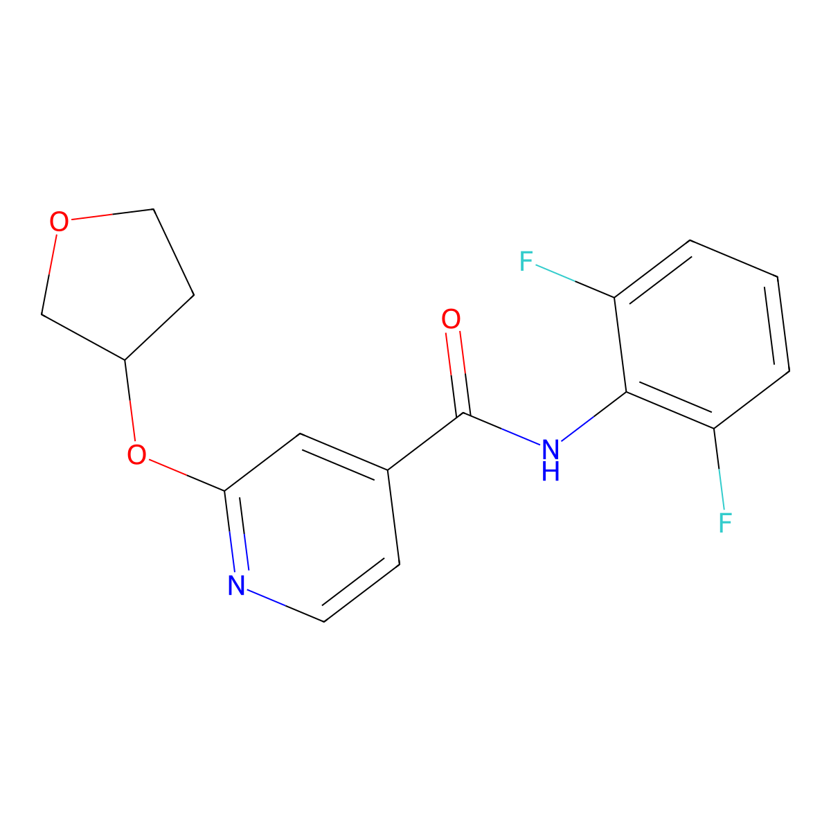 N-(2,6-difluorophenyl)-2-((tetrahydrofuran-3-yl)oxy)isonicotinamide molecular structure, CAS 1903795-06-1