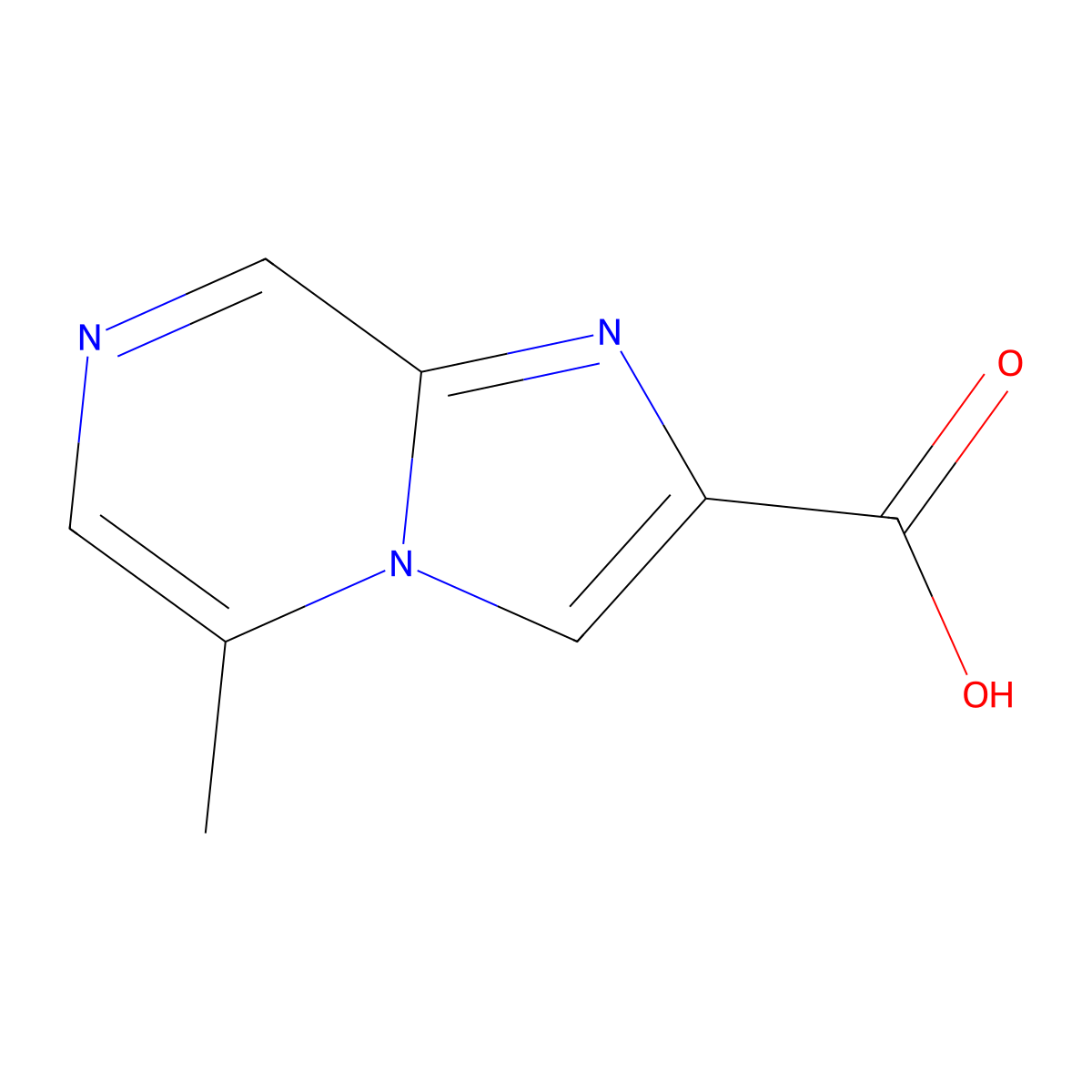 5-Methylimidazo[1,2-a]pyrazine-2-carboxylic acid molecular structure, CAS 190381-51-2