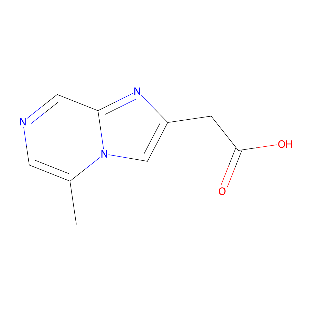 5-Methylimidazo[1,2-a]pyrazine-2-acetic acid molecular structure, CAS 190381-52-3