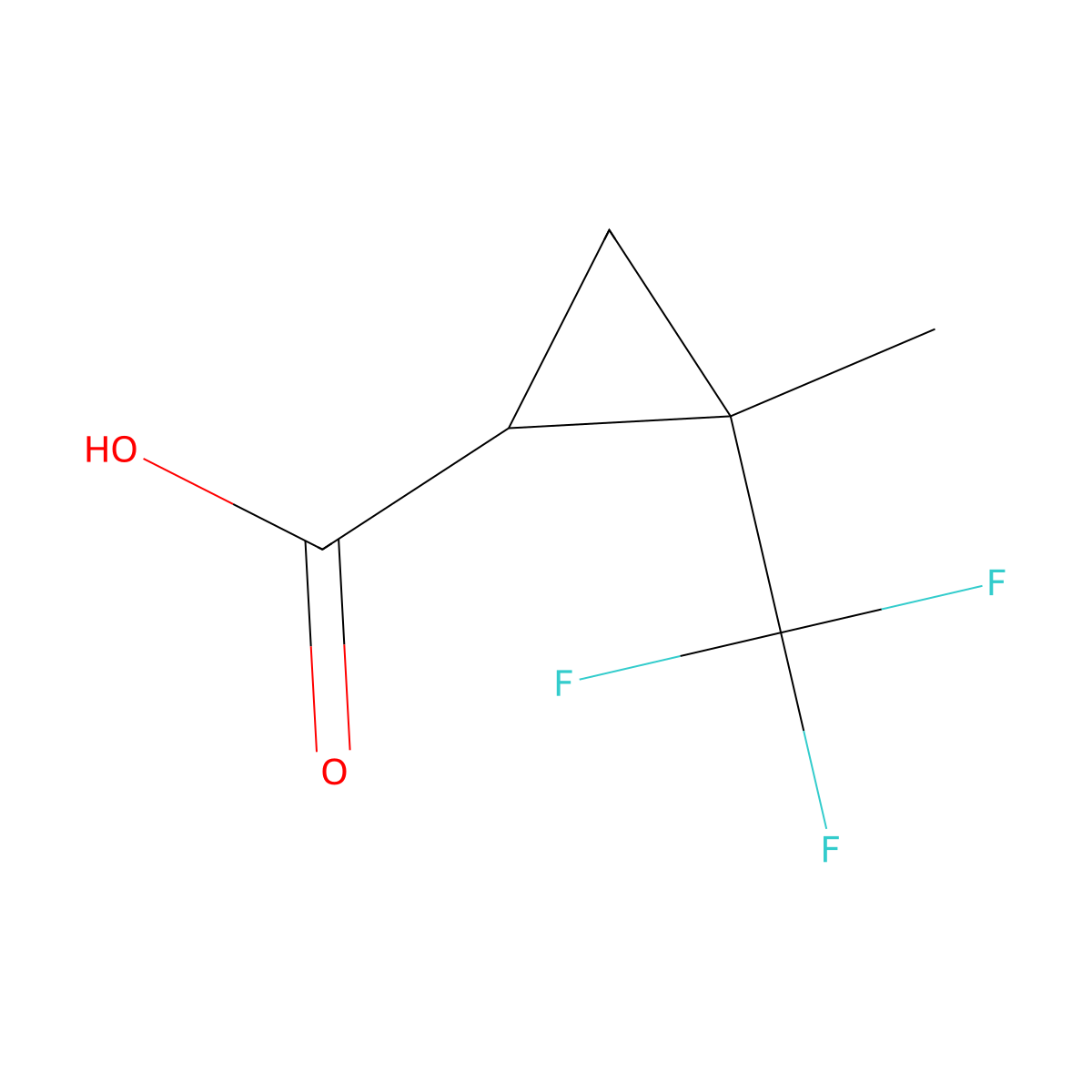 rac-(1R,2R)-2-methyl-2-(trifluoromethyl)cyclopropane-1-carboxylic acid molecular structure, CAS 1903827-41-7