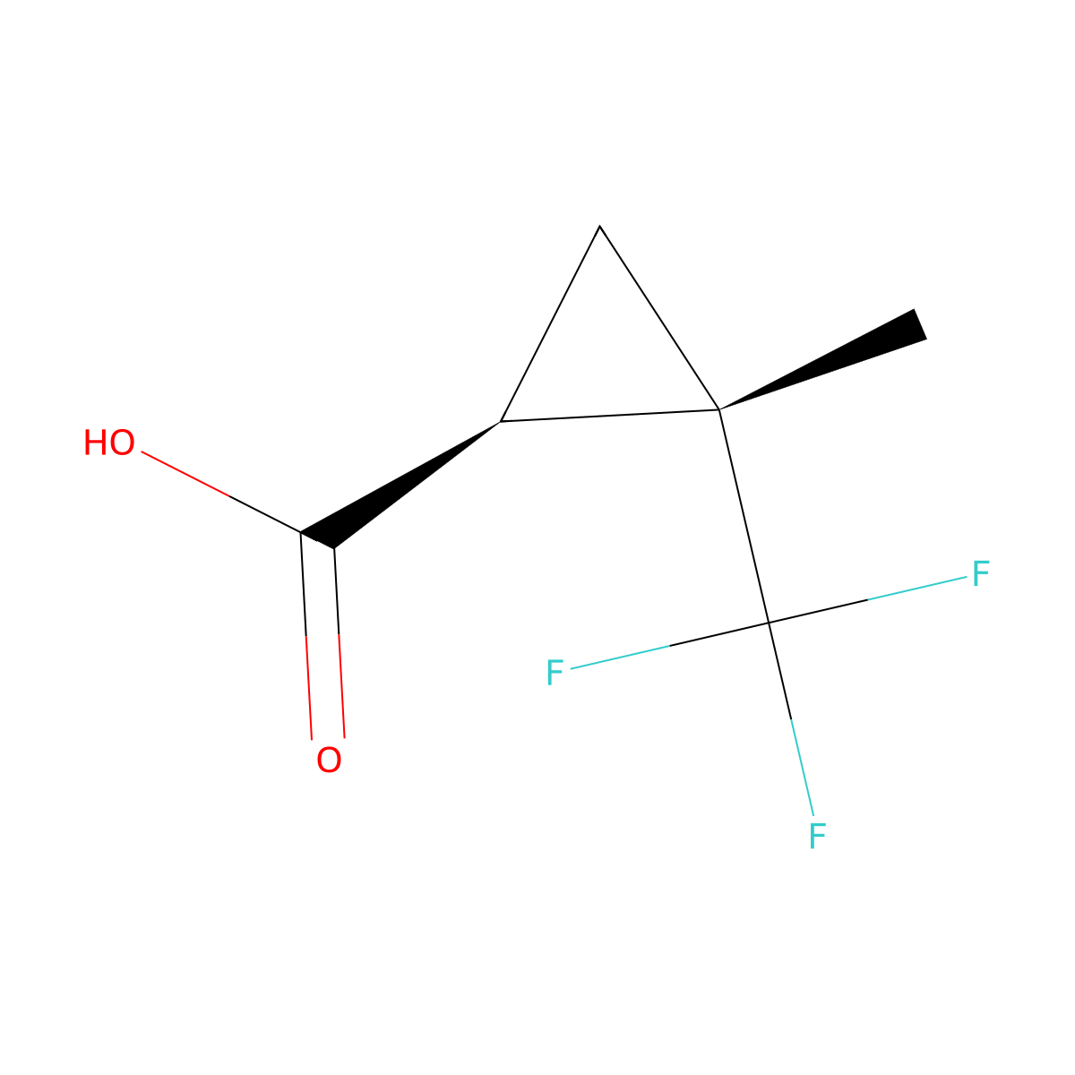 rac-(1R,2R)-2-methyl-2-(trifluoromethyl)cyclopropane-1-carboxylic acid molecular structure, CAS 1903827-41-7