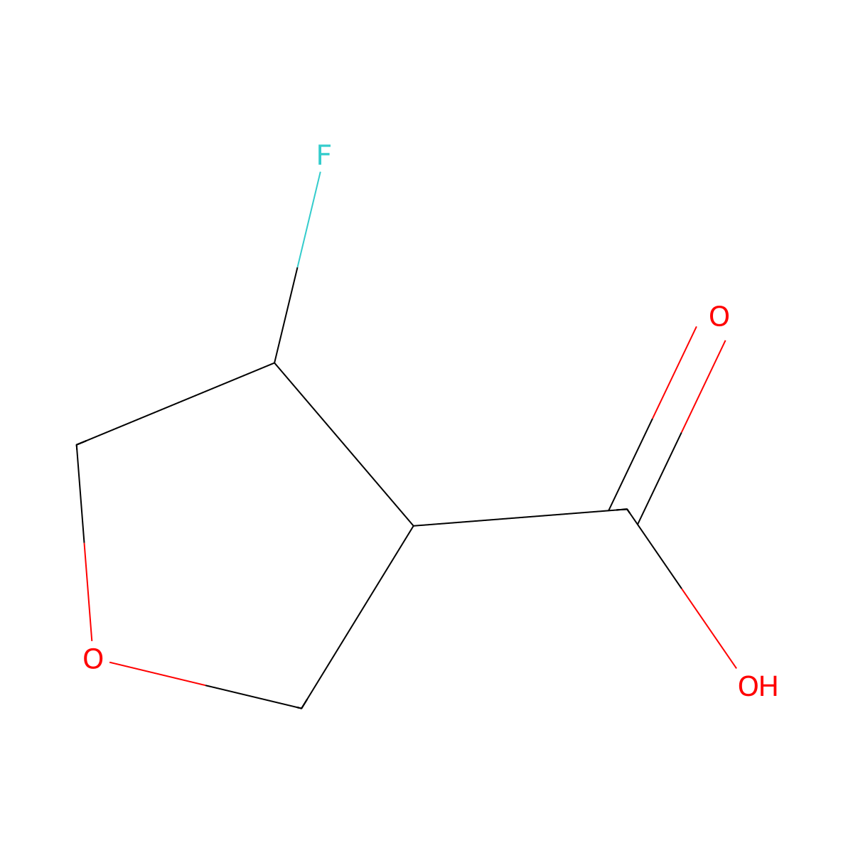 (3R,4S)-4-fluorotetrahydrofuran-3-carboxylic acid molecular structure, CAS 1903832-68-7