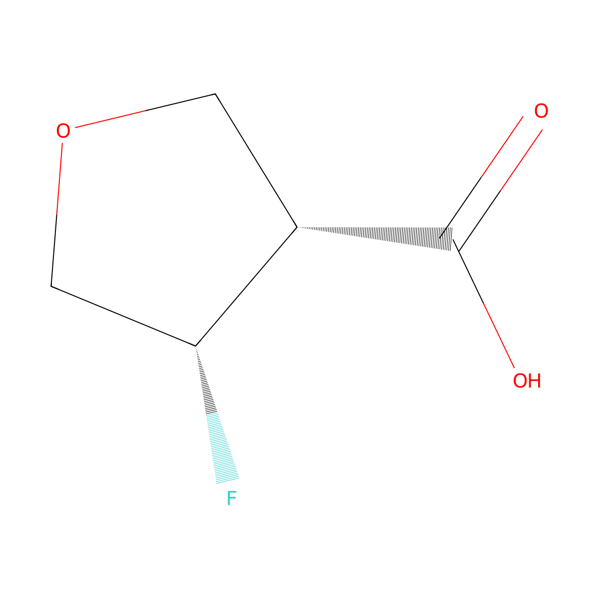 (3R,4S)-4-fluorotetrahydrofuran-3-carboxylic acid molecular structure, CAS 1903832-68-7