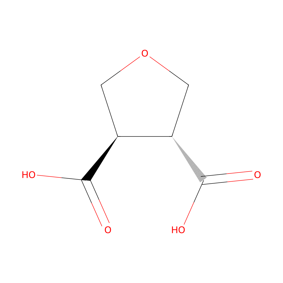 Trans-tetrahydrofuran-3,4-dicarboxylic acid molecular structure, CAS 1903836-65-6