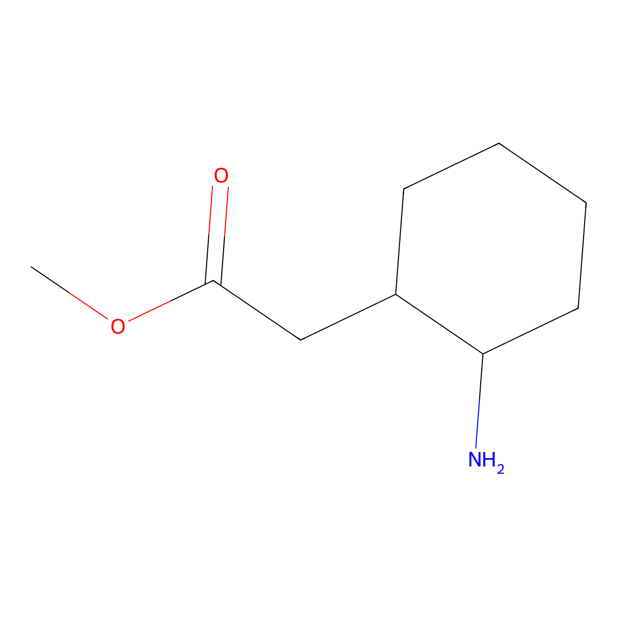 rac-methyl 2-[(1R,2R)-2-aminocyclohexyl]acetate molecular structure, CAS 1903838-46-9
